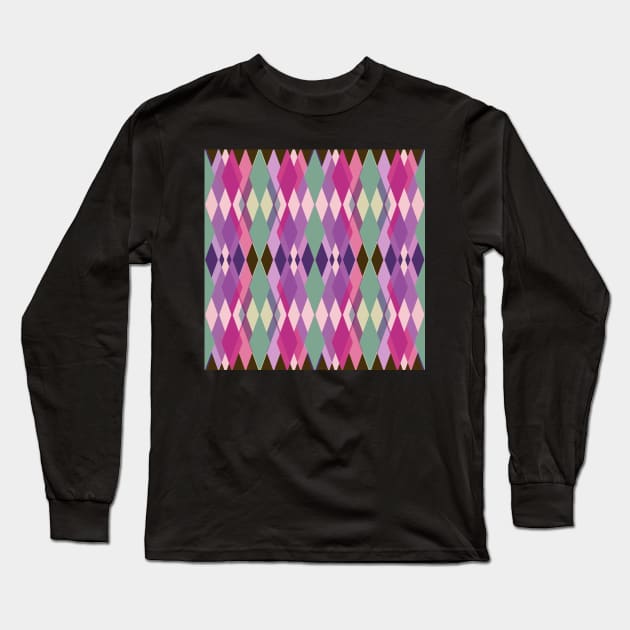 Mid Mod Diamonds Long Sleeve T-Shirt by StephersMc